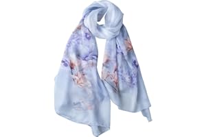 STORY OF SHANGHAI Bufanda Mujer Bufanda de 100% Seda Elegante Pañuelo Suave Chal Estola Ultraligero Transpirable para Cuatro Estaciones