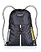 Produktbild Premium-Qualität 5 tasche Wasserdichte Unisex Gymsack Drawstring Bag Schwimmen Tasche Schule PE Bagpack Rucksack Gymbag Kleine Sport Rucksack Sporttasche Sportbeutel Sporttaschen Schwarz Turnbeutel hipster sack pack Mit hoch reflektierendemSchnalle Gurt, Wandern, Wandertasche geeignet für Männer Frauen und Kinder