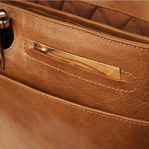 dbramante1928 Marselisborg Hochwertige Messenger Bag Ledertasche mit Verstellbarem Schultergurt für Laptops und Apple MacBooks bis 14″ – Hellbraun (Tan) - 8