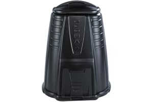 WARD Outdoor Garden Compost Bin 220L, Strata GN332 Cylindrical Composter with Hatch Door