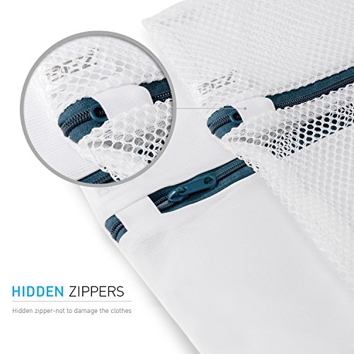 Premium Wäschenetz für Waschmaschine (8er-Set), BEZ™ Premium Wäschenetz-Set für die Waschmaschine Netzwaschbeuteln für Blusen, Strumpfwaren, Strümpfe, Unterwäsche, BHs und Unterwäschen, Intime Unterwäsche und Sensibles, Reisewäschebeutel - 3