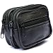 Produktbild Herren Damen Kleine Gürteltasche Echt Leder Bauchtasche Hüfttasche Münzbeutel Reißverschlüsse