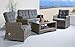 Produktbild Wholesaler GmbH Exklusive Sitzgruppe Speisegruppe Sienna für die Terrasse oder Den Garten - Gartenmöbel Set Essgruppe Poly Rattan in grau 2 Sessel Sofa und Tisch