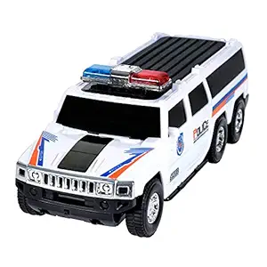 TOYMANIA Amazing Musical Police SUV Toy CAR for Kids. | with 360 Degree Rotation, Siren Sound and Music. | Big Size & Attractive Design. | Bump and GO Action Toy CAR. (Multicolor)