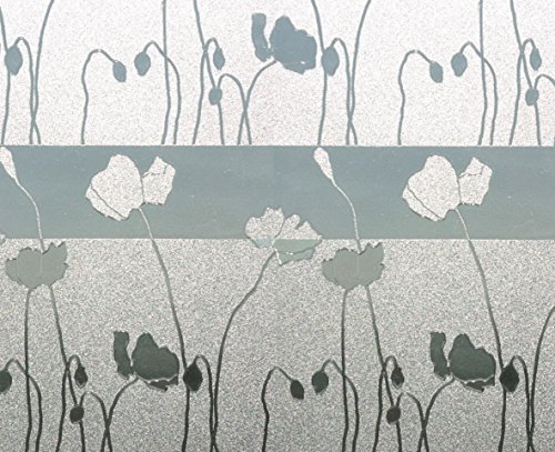 100 cm x 46 cm LINEA Fix Dekorfolie statische Fensterfolie Mohn Blumen