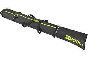 MOPHOEXII MOOCY Ski Bag,Ski Bags for Air Travel,Unpadded Snow Ski Bags Fit Skis Up to 200cm,Ski Carrying Bag for Adults, and Children