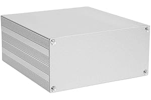 WALFRONT Aluminum Enclosure Case 68x145x150mm Silver Project Box Shell for DIY HIFI Amplifier or GPS Device