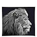 Produktbild AHELUBZT Böhmische Mandala Tapisserie Wandbehang Lion Tigers Strandmatte Tier Party Dekoration Schwarzer Hintergrund Fotografie Hintergrund Groß ca. 200x150 Löwe