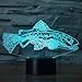 Produktbild 7 Farbe Fisch Form 3D LED Nachtlicht   Stimmung Tier Touch Schreibtisch Tischlampe Home Schlafzimmer Party Decor Für Kinder Geschenk