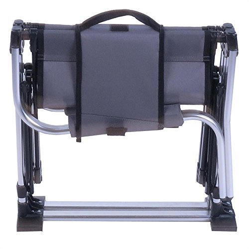 FUXTEC faltbarer Klappstuhl Anglerstuhl Campingstuhl FX-NC-117 grau klappbar mit robustem Alugehäuse, gepolsterte Armlehnen, platzsparend, mit Tragegriff, äußerst belastbar bis 120 kg – Das Original mit Qualität! - 6