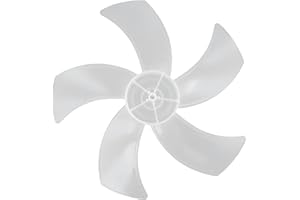 EXTRWORY 5 aspas de ventilador de plástico de 16 pulgadas con cubierta de tuerca, aspas grandes de plástico para el reemplazo de ventiladores de pie o de mesa, ventiladores de aire y enfriadores de