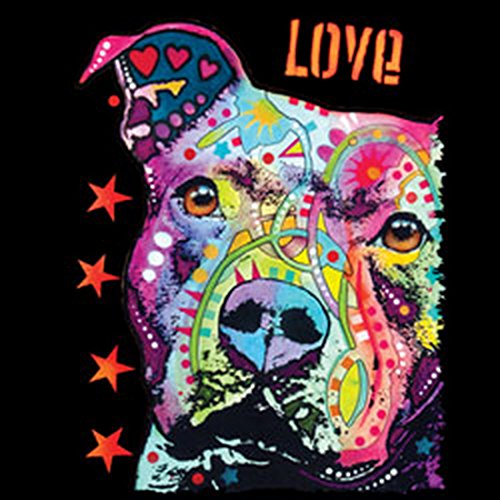 Art & Detail Shirt Neon Tank Top Herren: Thoughtful Pit Bull