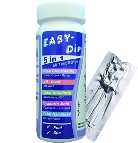 50 Teststreifen 3 in 1 für Chlor, pH + Alkalinität von well2wellness®