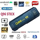 Tastech Q96 TV Stick 4K Ultra HD, Android 11, 8GB RAM, 128GB ROM, Media Player