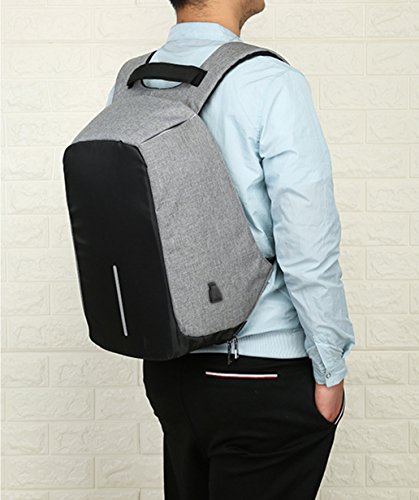 Herren Damen Laptop Rucksack mit USB-Port Wasserdicht Business Rucksack leichte Schulter Notebook Rucksack