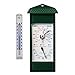 Produktbild Lantelme Min/Max Außen, Garten Hygrometer und Thermometer Bimetall Analog Gartenthermometer Minimal Maximal Temperaturanzeige von - 50°C bis 50 °C Thermohygrometer Farbe grün