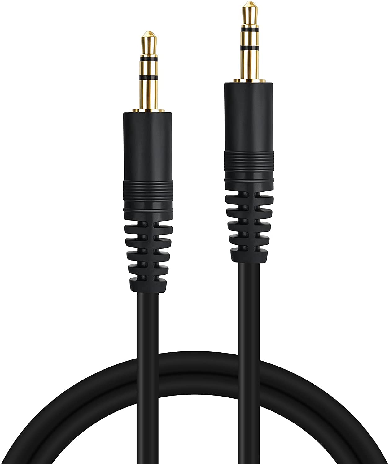 EKAAZ Car Aux Cable, Stereo Audio Cable for Smart Phones Compatible With Car, Home Stereos, Speaker (Black) (5 Meter)