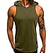 Produktbild LeeY Herren Tanktop Tank Top Tankshirt T-Shirt Hoodie Unterhemden Ärmellos Weste Muskelshirt Sport Brief Druck Fitness Bodybuilding Stringer Tanktop Unterhemd Achselshirt Sportshirt (Grün, M)