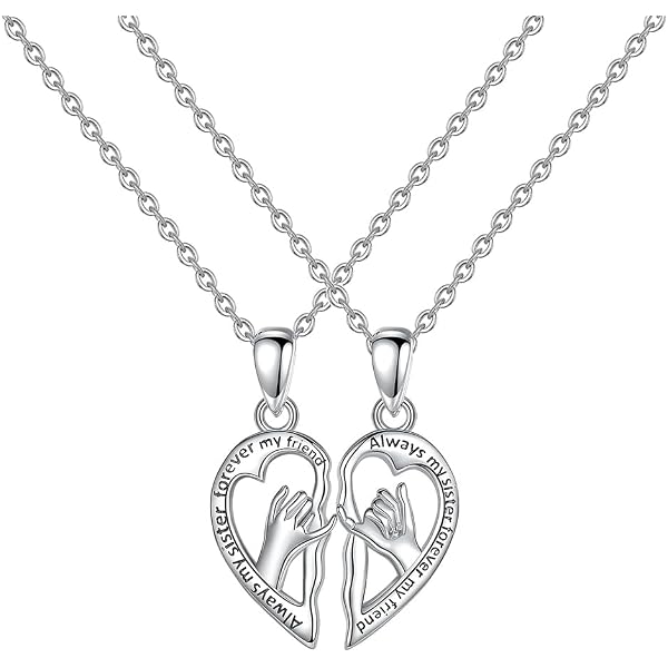 ALOV Collana Con Ciondolo Cuore In Argento Sterling .925 – Incisa "I Love You For Always And Forever" – Catena 45 Cm Con Moschettone, Gioiello Romantico Per Lei - 3