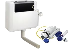 Nes Home Concealed Toilet Cistern Dual Flush 6L Front Access with Chrome Button