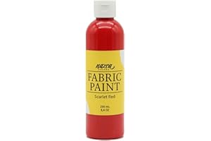 Nazca Colors Peinture Textile Rouge 250ml - Peinture Acrylique Permanent pour Tissu et Cuir idéal pour peindre Vêtements, T-shirts, Chaussures, Jeans, Sacs, Basket - Grand Pouvoir Couvrant