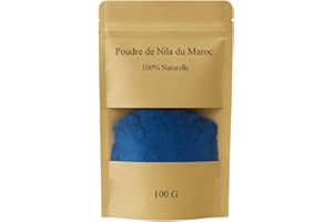 VITALIA Poudre de Nila Bleu du Maroc 100g – Éclaircissant Naturel Visage & Zones Sombres | Soin Cheveux Fortifiant | Anti-taches | 100% Naturelle | Beauté Traditionnelle Saharienne