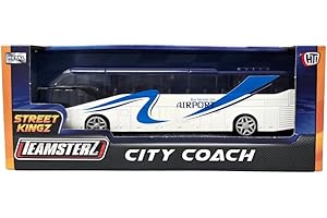 CELINO making your day City Bus Coach Passenger Diecast Vehicle Kids Children Boys Toys Gift (White)