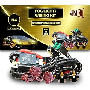 VAISHNU Headlight - Aux Light Integration Wiring Kit System for Cars | Syncs Headlights - Aux lights | Compatible with H4 Headlights & Aux Lights | MADE IN INDIA | 1 Year Warranty (H7 - H7)