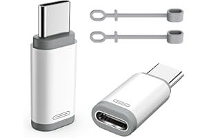 TiMOVO Adaptador Lightn-ing Hembra a USB C Macho, USB-C a Lightn-ing con Lazo Antipérdida, Carga y Sincronización de Datos para i-Phone 15/16 Pro MAX Plus, iPad Pro/Air, No para Audio/OTG