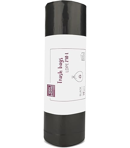Office Products 22021252-05 Lot De 10 Sacs Poubelle Solides Et Indéchirables En Polyéthylène Basse Densité Noir Épaisseur Du Film 30 Um 240 L