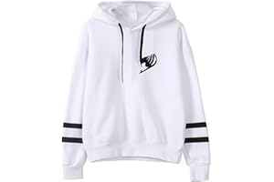 YIMIAO Sweat à Capuche Fairy Tail Japonais Anime Sweatshirt Unisex Gray Pullover Hooded Natsu Hoodie Hommes Femmes