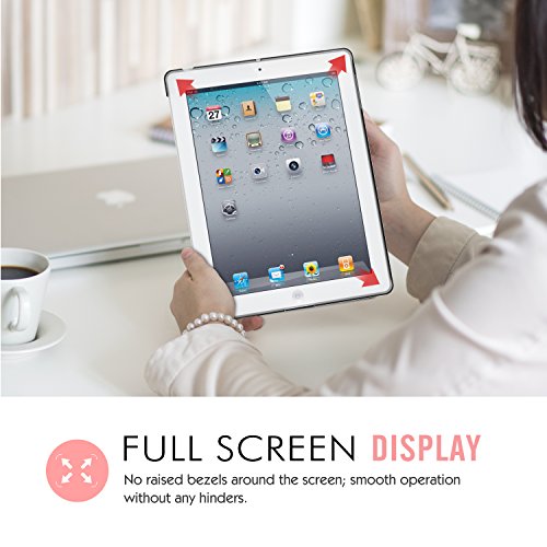 MoKo Hülle für iPad 2 / 3 / 4 – PU Leder Tasche Schale Smart Case mit Translucent Rücken Deckel, mit Auto Schlaf/Wach Funktion und Standfunktion für Apple iPad 2 / 3 / 4 9.7 Zoll Tablet-PC, Space Grau - 9