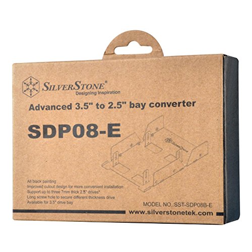 SilverStone SST-SDP08B-E – Einbaurahmen 3.5″ mit Halterung für 2x 2.5″ SSD/HDD, schwarz - 7