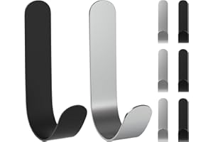 Widisun Wandhaken Selbstklebend 8 Stück Handtuchhaken Selbstklebend Haken Selbstklebend Edelstahl Starke Klebehaken Wall Hooks Mehrzweck Haken Wasserdicht Klebehaken für Küche Badezimmer