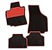 Produktbild CarFashion Colori Rot DL4, Auto Fussmatte in schwarz, vorne und hinten, ohne Mattenhalter, für Fiat 500 Limousine, Cabrio , Baujahr 01/2009-00/0000