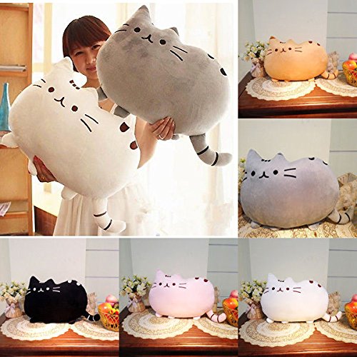 Weichem Plüsch Süße Katze Form Kissen kissenpolster Sofa Spielzeug Wohnkultur 5 Farbe (Grau) - 6