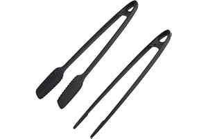 Westmark Pinzas para freír/servir y pinzas para asar, Set 2 unidades, Plástico, Longitud: 29 y 33 cm, Negro, 286922E7