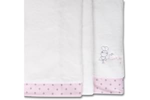 BABYLINE Juego Sábanas Coralina 100% para Cunas/Cama de 70X140 cmtrs. Cálida, Hipersuave, Hipoalergénica. Incluye Sábana Bajera, Encimera y Funda de Almohada. (Ratita Presumida)