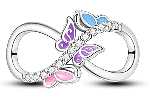 NARMO luna farfalla charm Varie Charm Bead Ciondolo,compatibile con braccialetti Pandora, in argento Sterling 925, perfetto Regali per Moglie e Ragazze