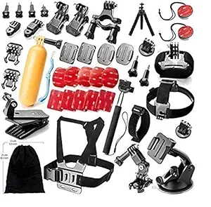 Action Pro Accessories Kit for GoPro Hero 10 9 8 7 6 5 4 3+ Session Accessory Bundle Set for Action Camera SJ4000 SJ5000 SJ6 Xiaomi Yi-Flotation Handle+Head Strap+Chest Strap