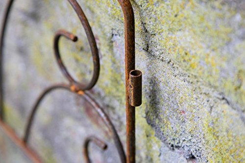 Beetzaun 71x 64cm Beetbegrenzer Rankgitter verlängerbar Rost Metall - 4