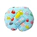 Unique 4 in 1 Premium Cotton Nursing Pillow with FREE Mini Pillow and Baby Harness (Blue)