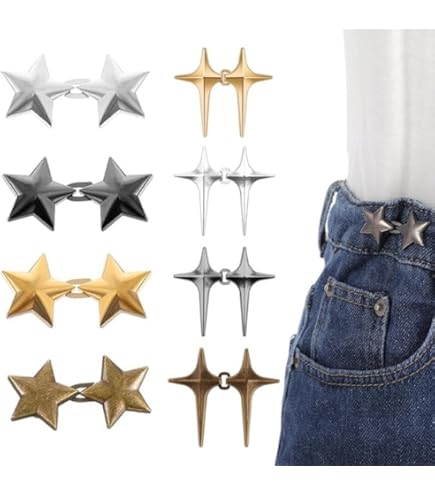 XPEX 8 Paires Forme De Croix De Boutons Pour Jeans,Pince Pour