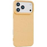 Fenza iPhone 17 Pro Max Uyumlu Kılıf Kamera &Ccedil;er&ccedil;eveli Darbe ve &Ccedil;izilmelere Dayanıklı İnce Slim Dokulu Telefon Kılıfı (Sarı)