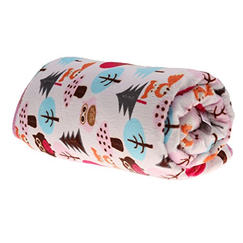 Preisvergleich Produktbild Neugeborenes Baby decken Erstlingsdecke Baumwollfleece Berber Vliesdecke Bettwäsche Unisex - Eule und Fox, one size