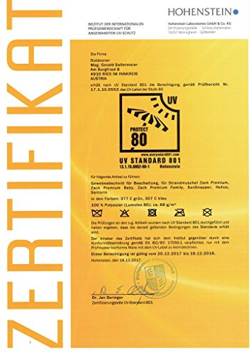 Outdoorer Strandmuschel Helios, blau, UV 60, extra leicht, Minipackmaß - 4