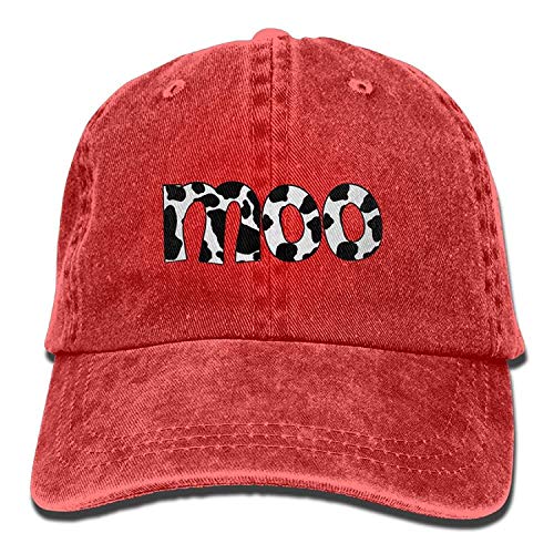 Preisvergleich Produktbild asfafaaf Cow Moo Denim Hat Einstellbare Unisex-Baseballmütze