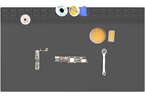 Lödmatta silikon, 60 x 35 cm elektronisk reparationsmatta, silikonlödmatta, datorreparationsmatta, silikonmatta, reparation av elektroniska komponenter, kretskort