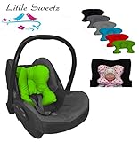 Little Sweetz MULTI SUPPORT ** COSY SOFT MAXI ** Sitzverkleinerer / NeugeborenenEinsatz / Entspannendes BabyKopfkissen mit Mulde für BabyAutositz Gr. 0/0+ oder auch Gruppe 1, 2/3 wie z.B. Maxi Cosi, Römer King etc, Kinderwagen, Kinderbett etc. (Marine)