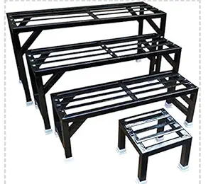 A-One Steels Metal Pot Stand, Black, 32 IN, 4 Pieces